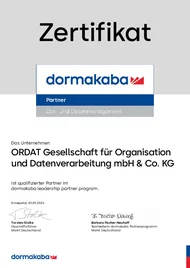 dormakaba Zertifikat dormakaba Zertifikat